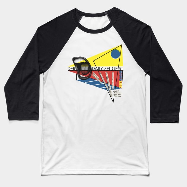 Der Daily Zeitgeist - Bauhaus Logo Baseball T-Shirt by The Daily Zeitgeist